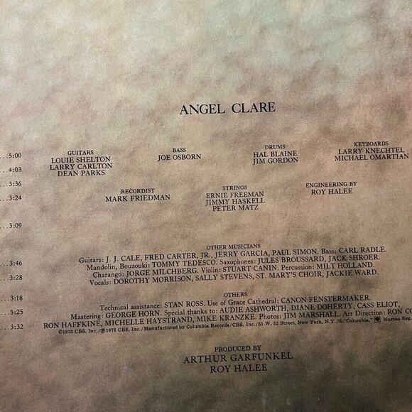 Columbia Records 1973 Art Garfunkel Angel Clare Vinyl Record Album - Picture 5 of 7
